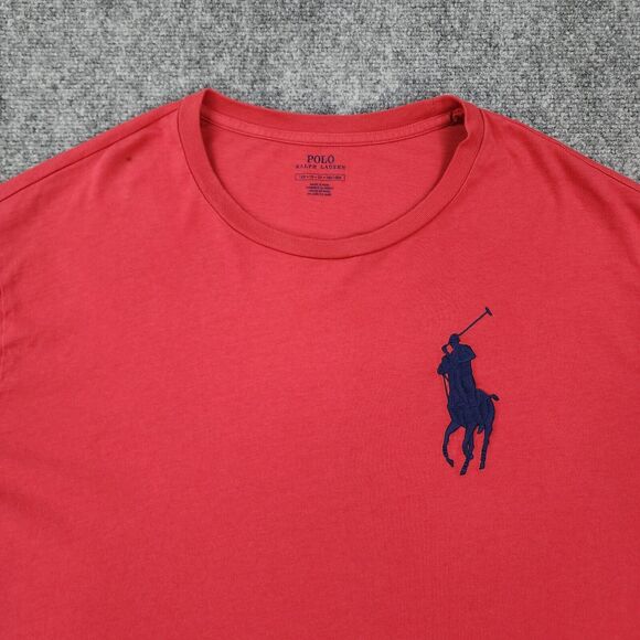 Polo Ralph Lauren Shirt Mens 1XB Red Blue Big Pony #3 Short Sleeve Casual Tee - Picture 10 of 16